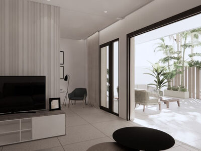 Luxe appartement met tuin, vele extra's.