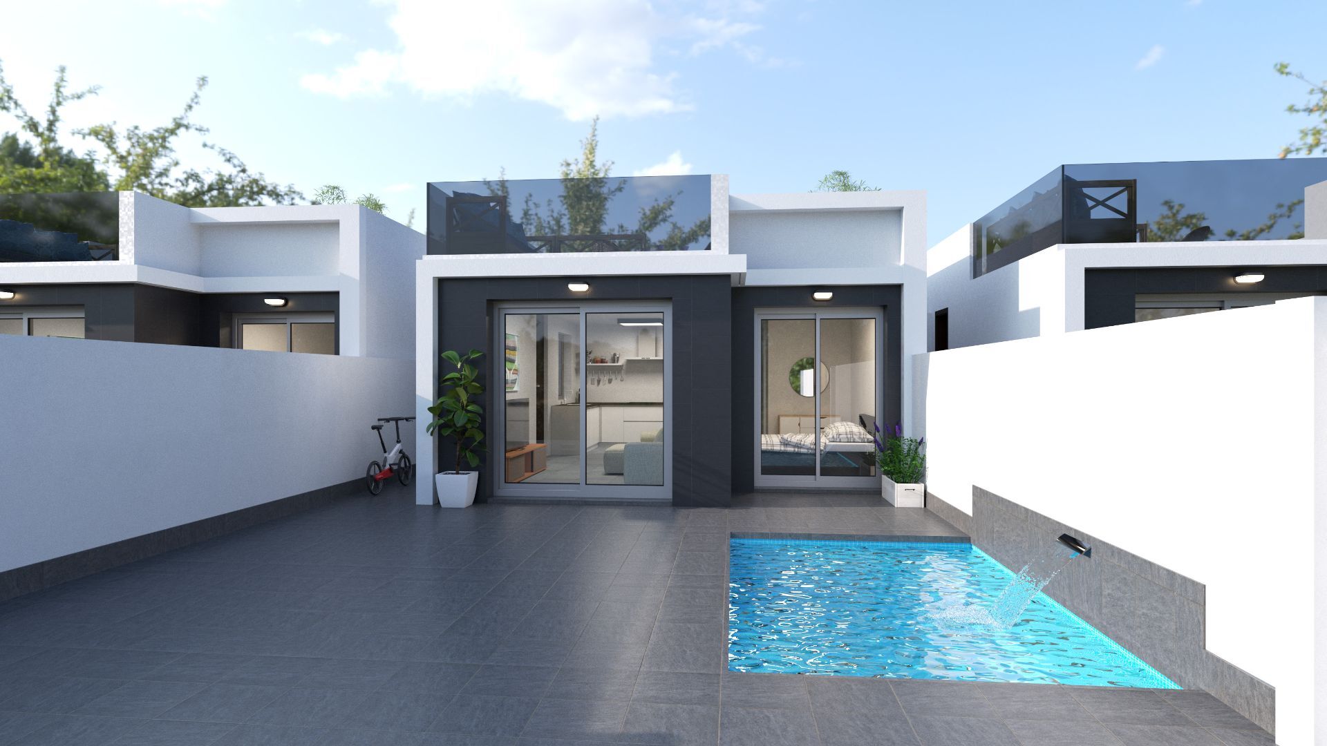 Klein project in centrum van het dorp