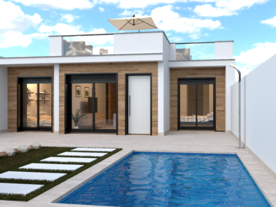 Vijf fraaie villa's met eigen zwembad in een klein complex