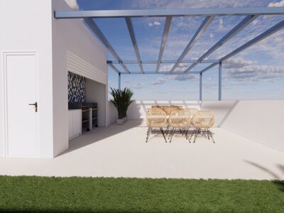 Heerlijk dichtbij zee, gezamenlijk zwembad op het dak