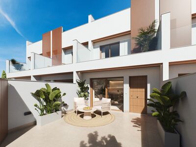 Geschakelde woningen met zwembad op het dakterras
