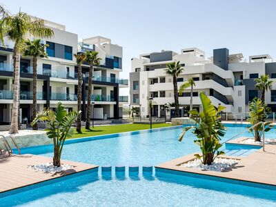 Appartementen in ruim complex, 2,5 km.  naar zee