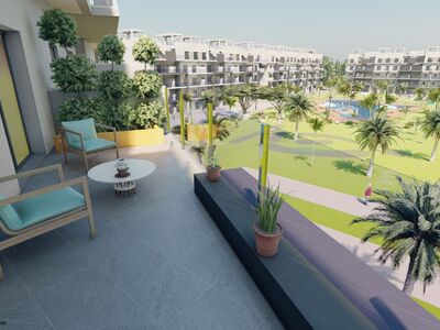 Appartementen in ruim complex, 2,5 km.  naar zee
