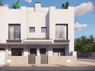 Schakelwoningen met parkeergarage en gezamenlijk zwembad