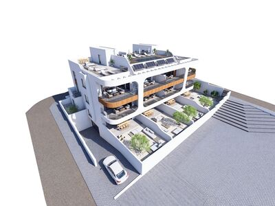 Slechts 12 appartementen op een fijne locatie. Zwembad op het dak