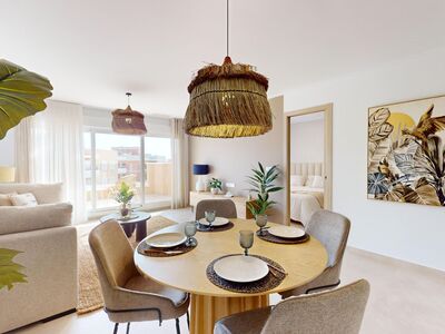 Appartementen met tuin of dakterras, groot zwembad.