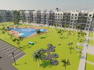 Appartementen in ruim complex, 2,5 km.  naar zee