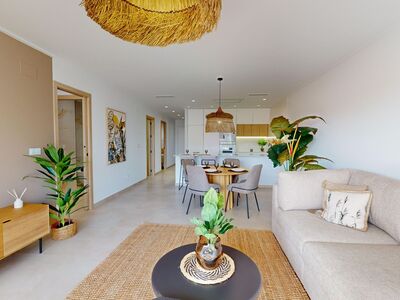 Appartementen met tuin of dakterras, groot zwembad.