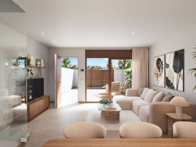 Geschakelde woningen met zwembad op het dakterras