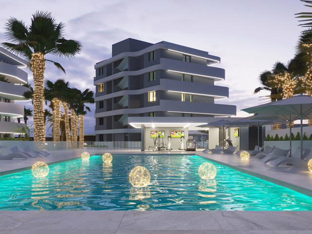 Appartementen met grote terrassen...