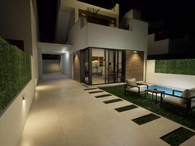 Villa met zwembad, dakterras en carport